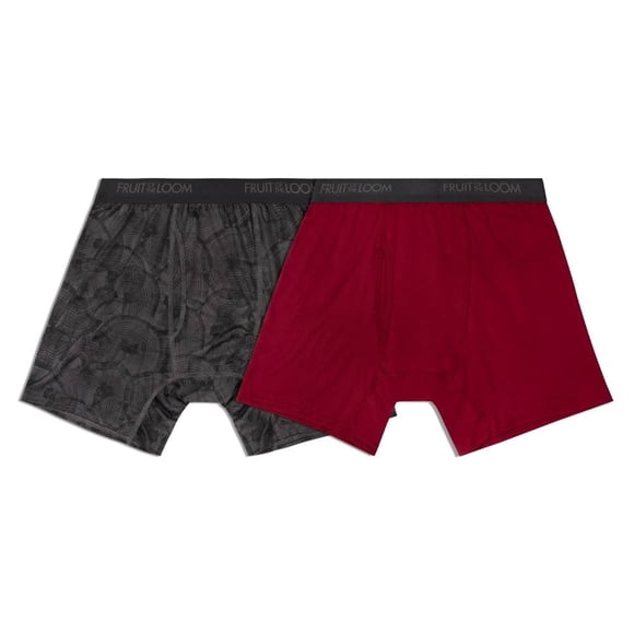 Bóxer Largo Fruit Of The Loom para Hombre, Microstretch Collection Multicolor, 2 Piezas, Tallas G