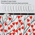 thumbnail image 5 of Valentines Shower Curtain, Romantic Love Shower Curtain Set for Valentine''s Day Waterproof Red Heart Mother''s Day Shower Curtain with Hooks, 84x72 Inch, 5 of 6