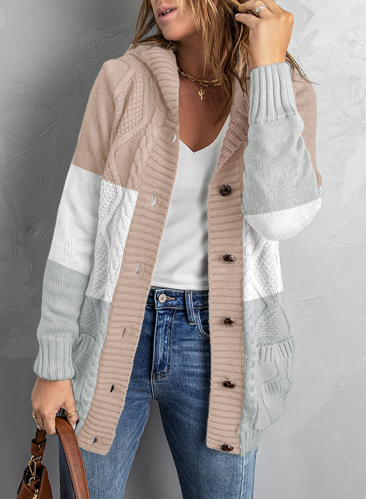 Eytino Women's Hooded Cardigan Sweater, Knit photo 4