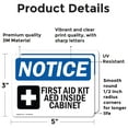 thumbnail image 2 of (2 Pack) First Aid Kit AED Inside Cabinet Sign, 2 of 7
