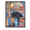 thumbnail image 1 of Cuadros Decorativos Gato de punto de cruz completo de 11 quilates en el estante Kits de bricolaje estampados Bordado de hilo de algodón Tmvgtek embutido en tela, 1 of 9