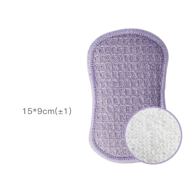 Paquete de 5 esponjas de microfibra for lavavajillas, paños de cocina absorbentes y gruesos de doble cara, esponjas for lavar platos y fregar ollas, borradores mágicos