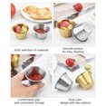 thumbnail image 3 of Vasos para salsa profesionales, de acero inoxidable de calidad comercial para uso en restaurantes o catering, forma cónica para ahorrar espacio de almacenamiento, vasos individuales para condimentos, 3 of 5