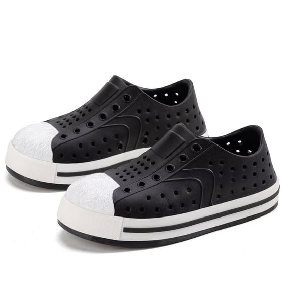 Kids Water Shoes Toddler Girls Boys Slip-On Sneakers Lightweight Breathable Sandals for Outdoor Indoor Black 9