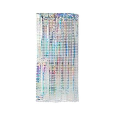 Graduation Silver Iridescent Photo Backdrop, 3.3 ft x 6.6 ft, by Way To Celebrate