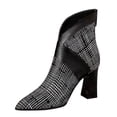 thumbnail image 1 of PEASKJP Bottes de Randonnée pour Femmes à Talon Bloc Épais Bas, Bout Pointu Fermé, Bottines à la Cheville, Gris 40, 1 of 4