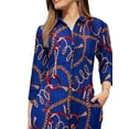thumbnail image 3 of FASHIONWT Women Casual Button-Up Midi One-Piece Long Sleeve Turn-Down Collar Slim Shirt Dress, 3 of 4