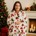 thumbnail image 3 of Serafina Home Holiday Christmas Fleece Throw Blanket- 60 x 50 Plush Santa Claus Reindeer Pinecones Penguins Design, Soft & Cozy Accent for Sofa Couch Chair Bed or Dorm, 3 of 7