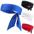 thumbnail image 1 of Corbata para la cabeza que absorbe el sudor, diadema para atar hacia atrás, banda para el cabello para hombres, mujeres, niños y niñas, banda para el sudor atlética Ninja, bandana de piratas para, 1 of 5