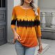 thumbnail image 1 of TaTaai Women's Casual Loose Printed T-Shirts Button Crew Neck Three Quarter Sleeve Tops Lightweight Breathable Fashion Blouses for All Seasons Daily Streetwear Gift, 1 of 7