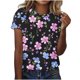 thumbnail image 1 of Tops de Ajuste Suelto para las Mujeres Impreso Manga Corta Suéter Camiseta Cuello Redondo Blusa Casual, Top de Moda para el Uso Diario Y las Salidas, 1 of 6