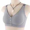 thumbnail image 3 of Gibobby Brasier Push Up Mujer Ropa interior Sexy con hebilla frontal para mujer, sin llantas, chaleco de encaje, sujetador de ropa interior(Gris,3X-Grande), 3 of 5