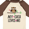 thumbnail image 4 of Inktastic My Gigi Loves Me Girl Owl Girls Long Sleeve Baby Bodysuit, 4 of 5