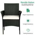 thumbnail image 4 of Patiojoy Outdoor 4 PCS Rattan Dining Chair Patio Cushioned Arm Chair w/Zipper Black, 4 of 9