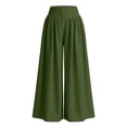 thumbnail image 5 of cocolona Womens Summer Casual High Waist Palazzo Pants Elastic Waist Straight Wide Leg Dress Pants with Pockets, 5 of 5
