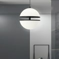thumbnail image 3 of Dainolite AMC-1330LEDP-MB 30W Pendant, Matte Black with White Glass, 3 of 4