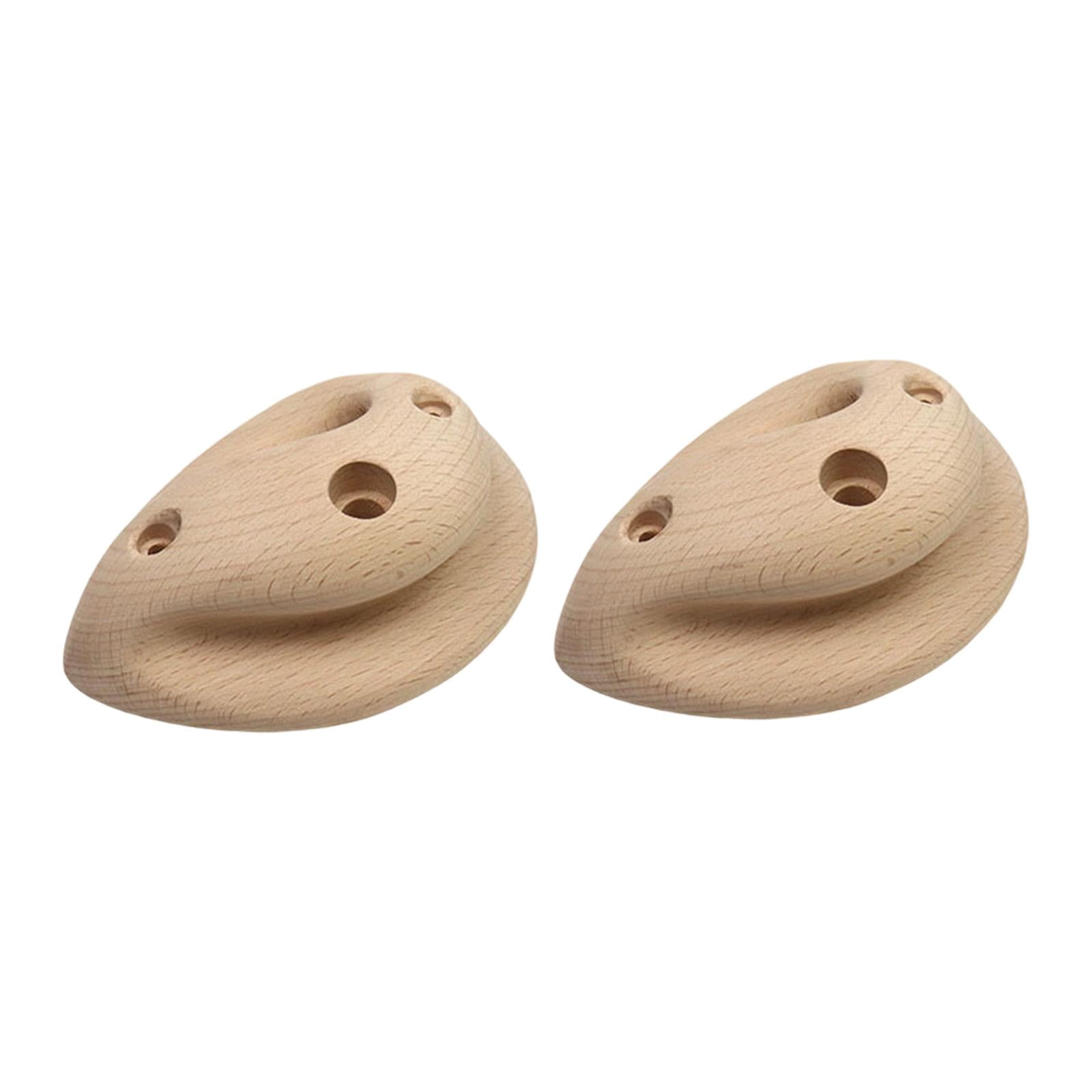 Wswqop 2 Pieces Rock Climbing Holds Climbing Wall Grips Upper Body Workouts Fingerboard