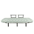 thumbnail image 3 of Ivory and Blue Futon Couch, Forget-me-not Flowers Pattern Fresh Foliage on Ivory Backdrop, Daybed with Metal Frame Upholstered Sofa for Living Dorm, Loveseat, Pale Blue Ivory, by Ambesonne, 3 of 4