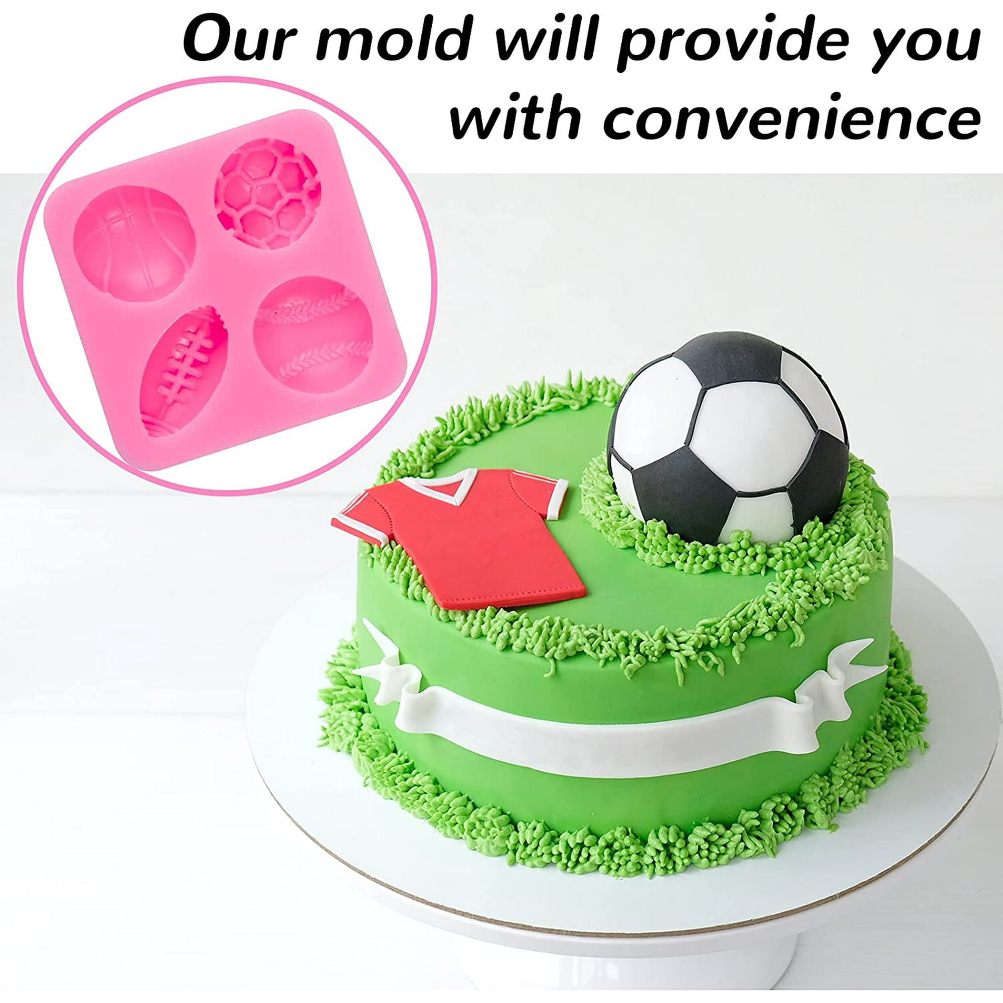 Supercheap Sports Balls Party cupcake cake Silicone mold pan
