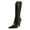 Dark Green, variant on Women Sexy Pointed Closed Toe Knee High Boots Side Zipper Cone Heel Western Mid Calf Cowboy Boot Fashion Party Dressy Shoes Size 7 Dark Green