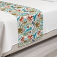 thumbnail image 2 of Underwater Bed Runner, Repetitive Jumble Colorful Seaweeds and Underwater Creatures Fish Turtle Crab, Decorative Accent Bedding Scarf for Hotels Homes and Guestrooms, Twin, Multicolor, by Ambesonne, 2 of 2