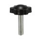 thumbnail image 5 of 16 Piezas Negro Pieza de Recambio M8 x 30mm Perilla de Estrella de Manejar Moleteado Roscado Macho, 5 of 5
