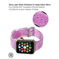 thumbnail image 3 of Luxtrada compatible for Apple Watch 38mm 40mm replacement bands Women Glitter Iwatch Series8/7/6/5/4/3/2/1 Apple Watch SE Silicone Strap "Pink", 3 of 11