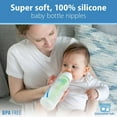 thumbnail image 6 of Anti-Colic Baby Bottle Newborn Gift Set for 0-6 Months with BPA-Free Narrow Bottles, Silicone Nipples, Breast Pump Compatibility and Vent System to Reduce Gas, Spit-Up and Colic, Pink, 6 of 10