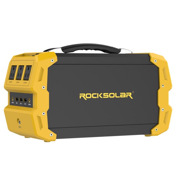 ROCKSOLAR Nomad 400W 444Wh Portable Power Station - Lithium Battery and Solar Generator with 110V Pure Sine Wave A/C outputs, 12V DC, and USB outlets