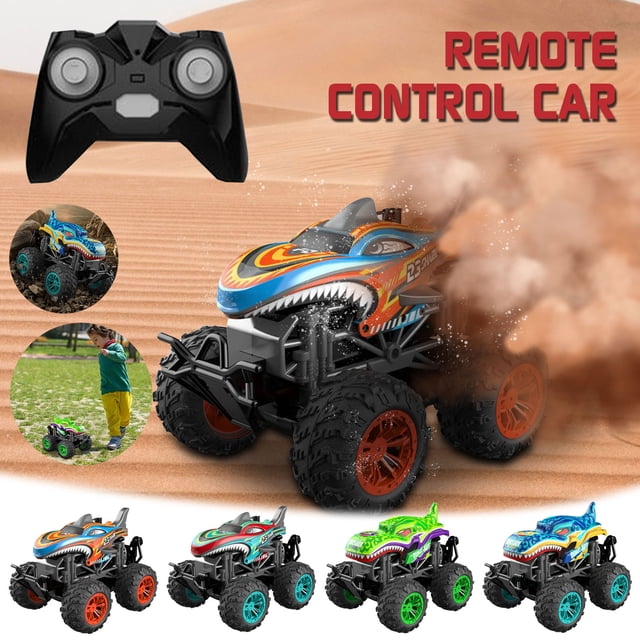 onlyliua Liquidación Coche de Control Remoto con Acrobacias, Luz de Coche, Rotación de 360 Grados, Coche de Carreras de Baile.
