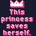 thumbnail image 3 of CafePress - This Princess Saves Herself Zip Hoodie (Dark) - Zip Hoodie, Classic Hooded Sweatshirt with Metal Zipper, 3 of 4