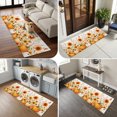 thumbnail image 4 of Hallway Runner Rug 2'x6', Orange Pumpkins Fall Kitchen Runner Rugs Non-Slip Carpet Mats, Thanksgiving Botanical Sunflower Autumn Bedside Rugs Runners Washable Floor Carpet for Bathroom Laundry Room, 4 of 7