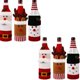 thumbnail image 1 of Funda para botella de vino CHAO 6 piezas diseño navideño Papá Noel muñeco de nieve alce, 1 of 5