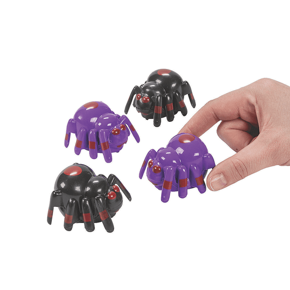 Halloween Spider Pullbacks - Party Favors - 12 Pieces