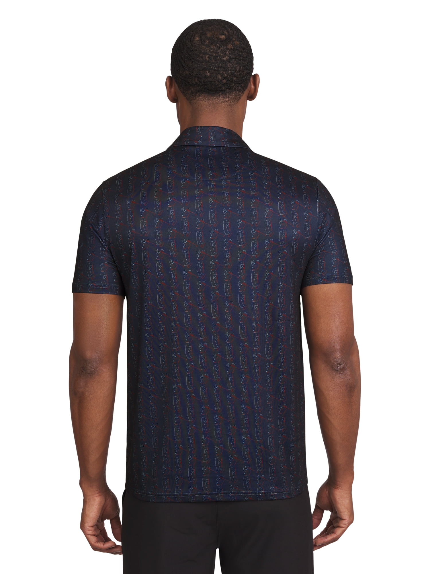 Chaps Golf Men's and Big Men's Classic Fit Short Sleeve Floral Printed Polo Shirt, Sizes S-5XL