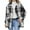 Black, variant on Nokdvo Womens Flannel Plaid Shacket Jackets Long Sleeve Button Down Shirts Oversized Fuzzy Fleece Jacket Fall Fashion Casual Coat Tops Blue XL
