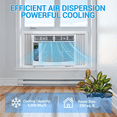 thumbnail image 4 of Gaderth 6000 BTU Window Air Conditioner with Remote, Easy Mechanical Control Ultra-Quiet Compact-size Cools 350 Sq.Ft. for edroom Apartment Office, Washable Filter AC Unit, 4 of 7