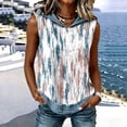thumbnail image 3 of GERsome Hooded Tank Tops Women's Sleeveless Shirts Trendy Print Color Block Summer Casual Blouses Size L, 3 of 7