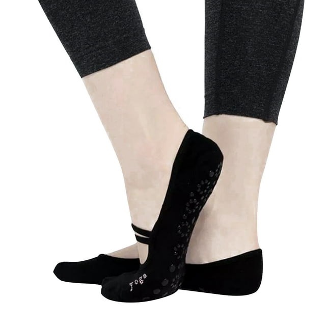 Non Slip Yoga Socks-Black - Walmart.com