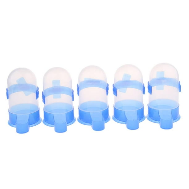 5 comederos para pájaros, contenedor de alimentación, jaula para loros, accesorio para canarios y periquitos. Azul s