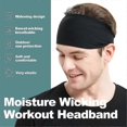thumbnail image 4 of Running Headbands for Men 6 Pack, Mens Stretchy Headband for Football, 4 of 5