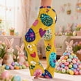 thumbnail image 2 of Fabrcox Easter Pajama Pants Women Cute Soft Drawstring Wide Leg Sleep Pants for Women Egg Rabbit Print Holiday Comfy Womans Lounge Pants, 2 of 5