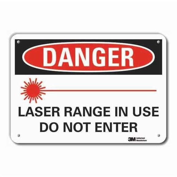 Lyle Laser Sign,7 in x 10 in,Aluminum LCU4-0251-RA_10x7