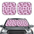 thumbnail image 2 of Windshield Sun Shade, western cow pink cowboy boots hat Foldable Car Sun Shade Windshield for Front, 2 Pieces, 2 of 7