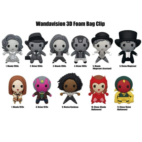 Marvel 3D Figural Foam Bag Clip Wandavision Mystery Pack