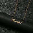 thumbnail image 4 of Vakki Name Customized Necklace Heart Shaped Personalized Necklace Stainless Steel Nameplate Necklace 18K Gold Plated Chain Jewelry for Women, 4 of 5