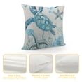 thumbnail image 4 of Creowell Nautical Coastal Pillow Covers  Turtle Coral Starfish Seashell Ocean Themed Decorative Cushion Cover Beach Throw Pillow Covers for Home Sofa Couch Outdoor Decor White, 4 of 5