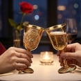 thumbnail image 6 of Wine Glass Cups Metal Shot Glass Exquisitedly Crystal Accented Medieval Goblets For And Celebration, 6 of 20