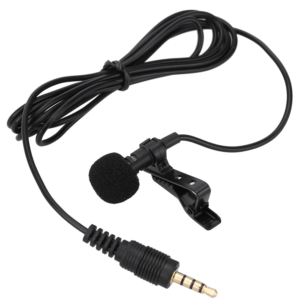 Clip-on Microphone,Mini Portable Microphone Condenser Clip-on Lapel Mic,Condenser Microphone with 360°High Sensitivity Condenser,for Mobile Phone Laptop Conference Interview 