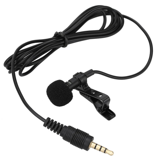 Mini Portable Clip-on Lavalier Hands-free 3.5mm Jack Condenser Wired Microphone Mic for Smartphones Computer PC Laptop Loudspeaker